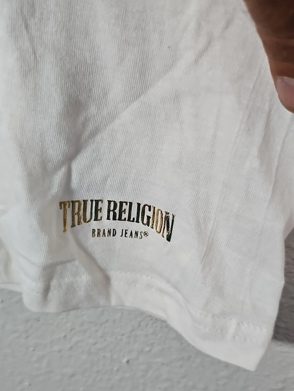 True Religion Men’s White Crew Neck T-Shirt